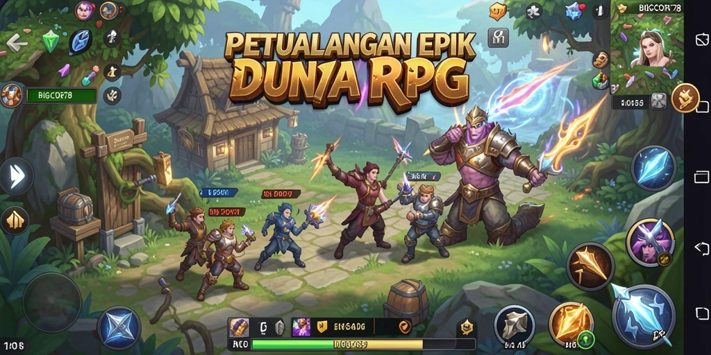 Gameplay yang memukau di dunia RPG yang luas.