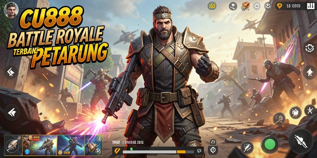 Tampilan intens dari gameplay Battle Royale di CU888
