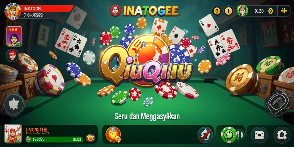 Tampilan gameplay QiuQiu yang seru dan mendebarkan.