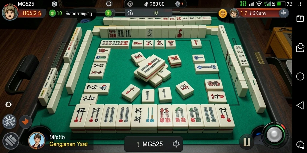Tampilan gameplay Mahjong yang menarik dan menantang di MG525.