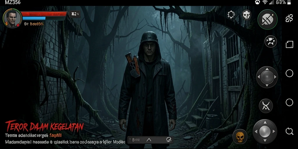 Gameplay MZ356 menampilkan momen mencekam saat menghadapi kegelapan.