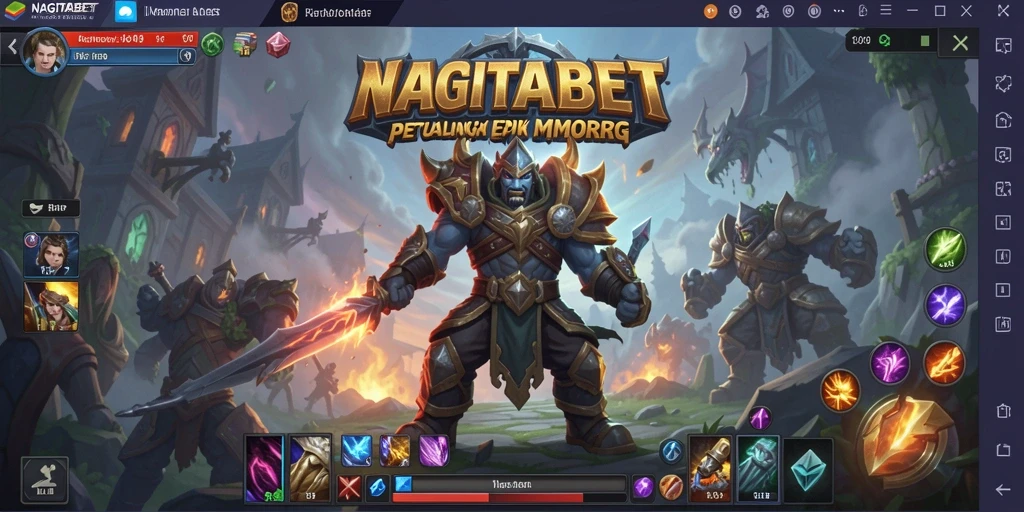 Screenshot NAGITABET menampilkan petualangan epik dalam dunia MMORPG.