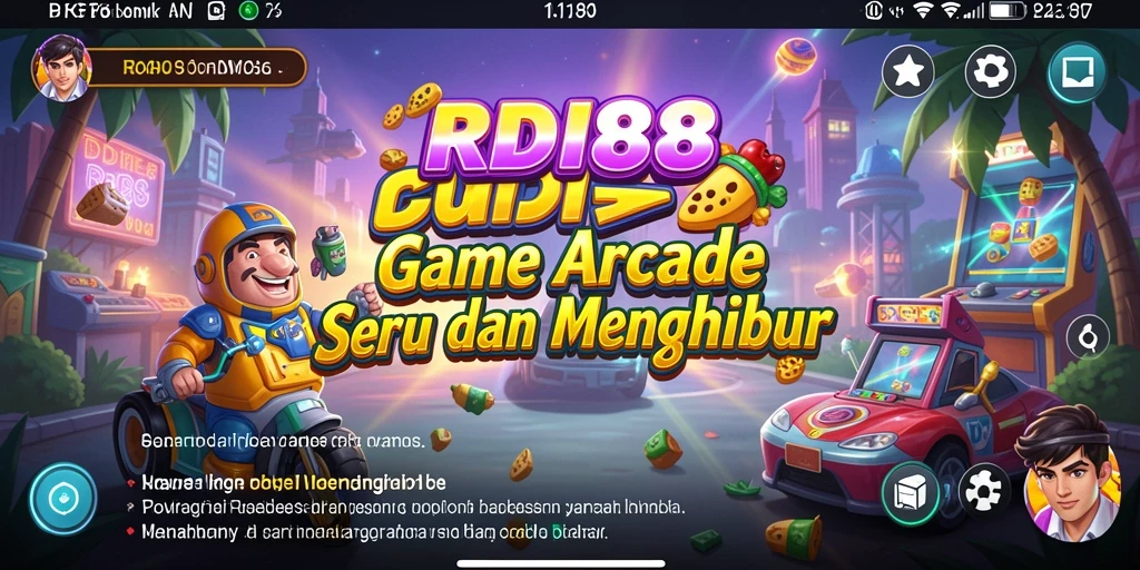 Screenshot gameplay RDI88 menampilkan aksi seru saat bermain Arcade.