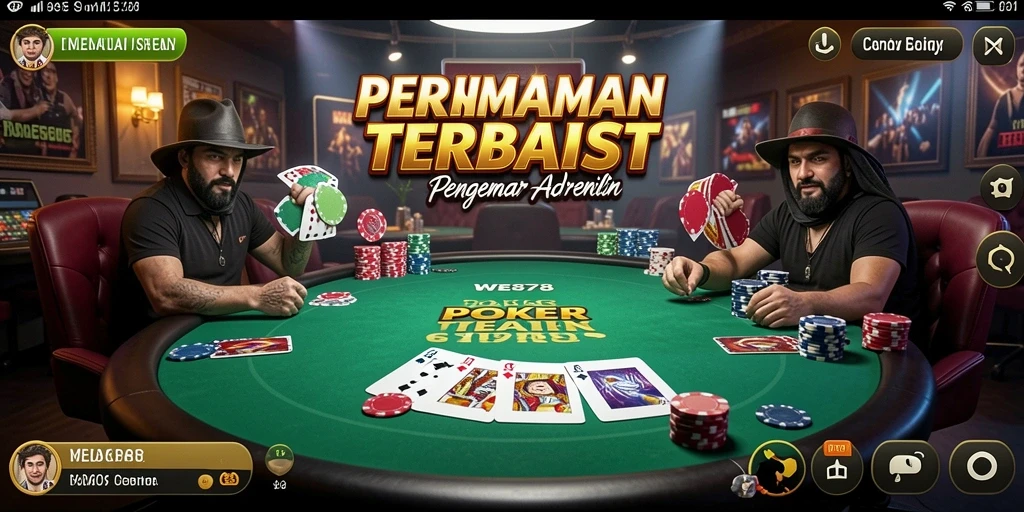 Tampilan gameplay Poker yang seru dan menegangkan di WE878.
